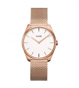 Cluse Féroce Mesh White Rose Gold Colour