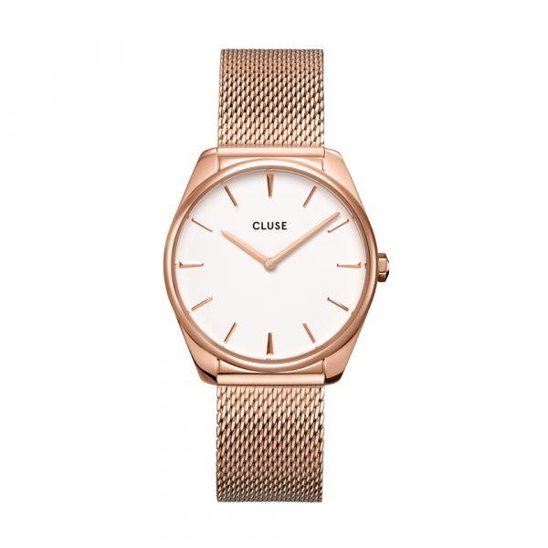 Cluse Féroce Mesh White Rose Gold Colour