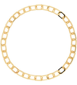 PDPaola Large Signature Chain Gold Necklace