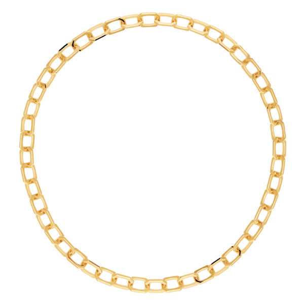PDPaola Medium Signature Chain Gold Necklace