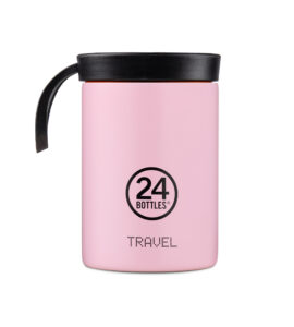 24BOTTLES Travel Snack Pot Candy Pink 350ML