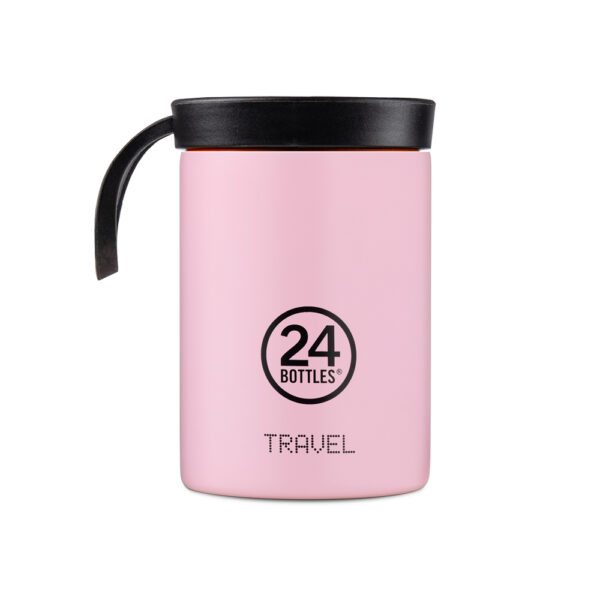 24BOTTLES Travel Snack Pot Candy Pink 350ML
