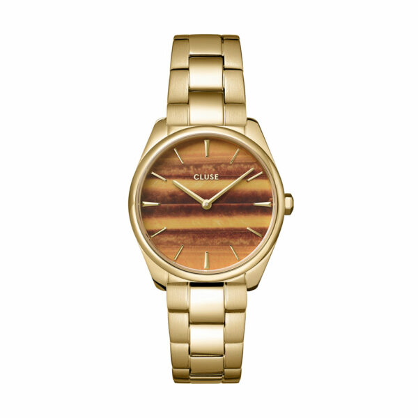 Cluse Féroce Petite Steel Tiger's Eye Gold Colour