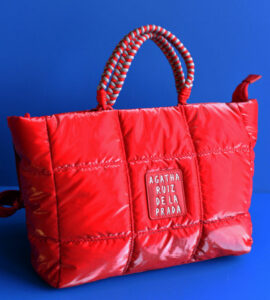 Agatha Ruiz De La Prada Red Quilted Checkered Bag