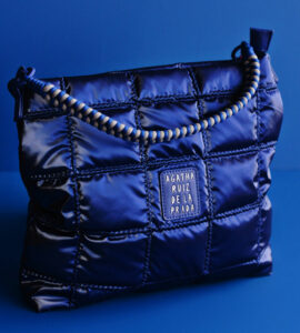 Agatha Ruiz De La Prada Blue Large Checkered Shoulder Bag