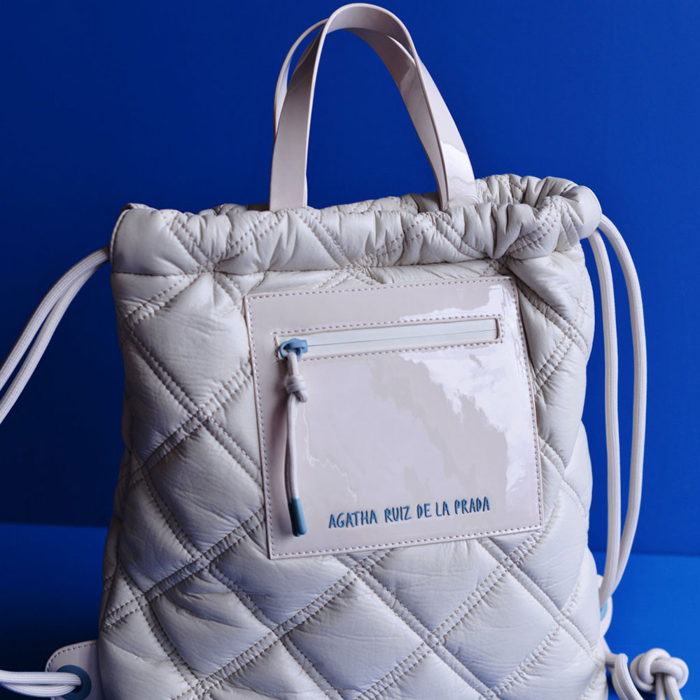 22318S Agatha Ruiz De La Prada Beige Quilted Backpack - Bag