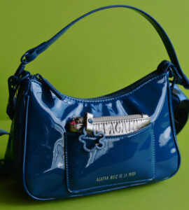 Agatha Ruiz De La Prada Blue Patent Leather Baguette