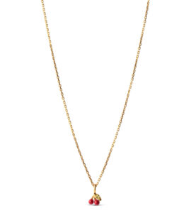 Enamel Necklace Cherry Red N70GM