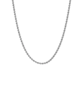 Steel & Barnett Helix Chain Necklace Silver